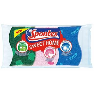 Spontex Zmywak Celuloza Sweet Home 3szt
